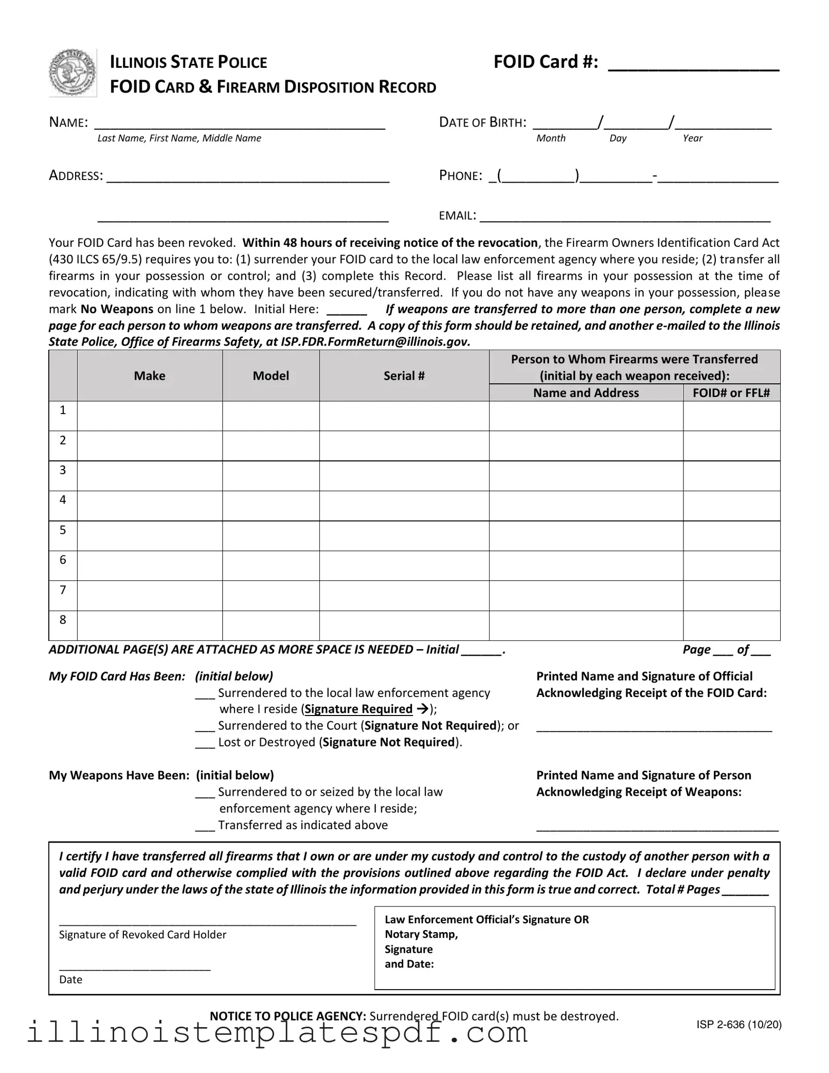 Official Illinois Disposition Form in PDF