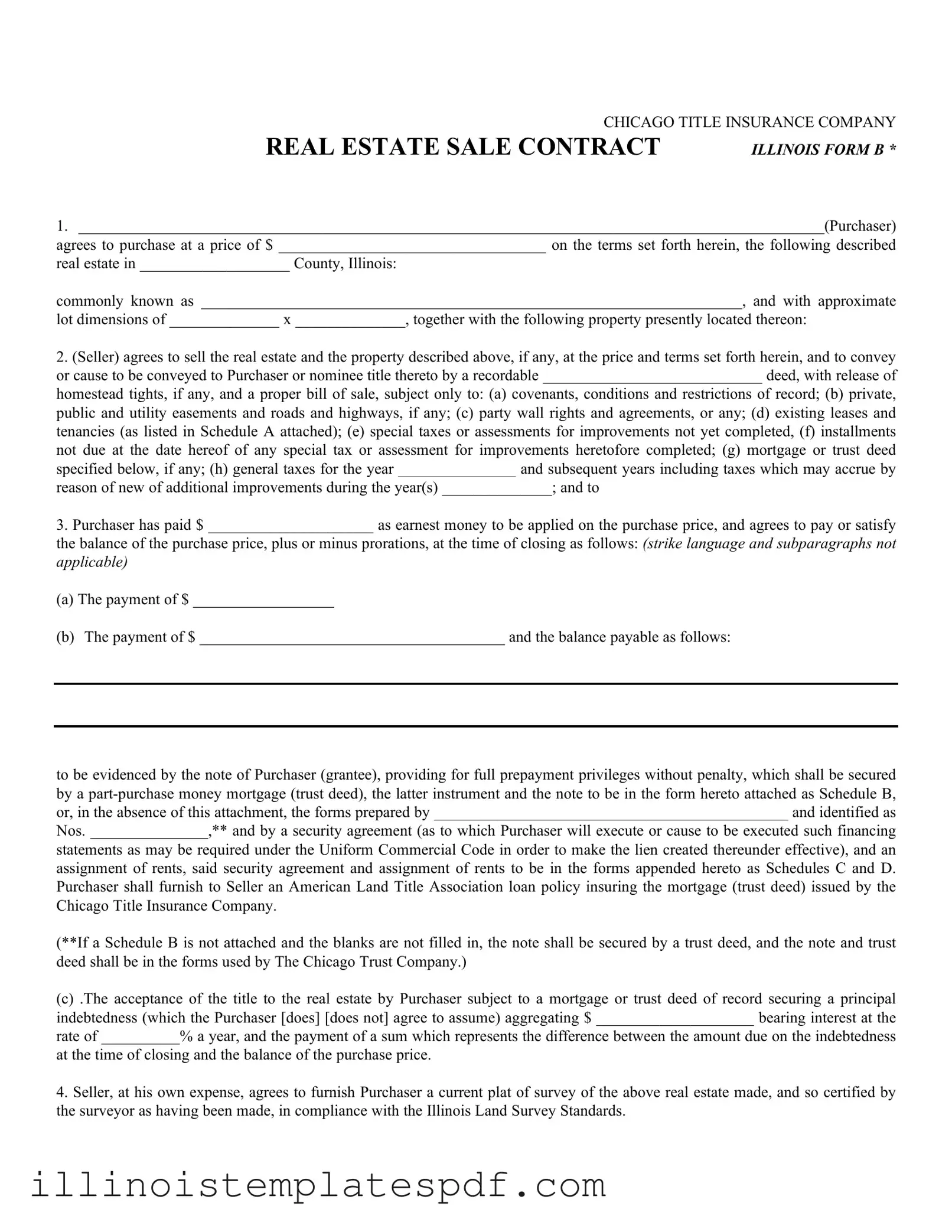 Official Illinois Realtor Contract Form in PDF