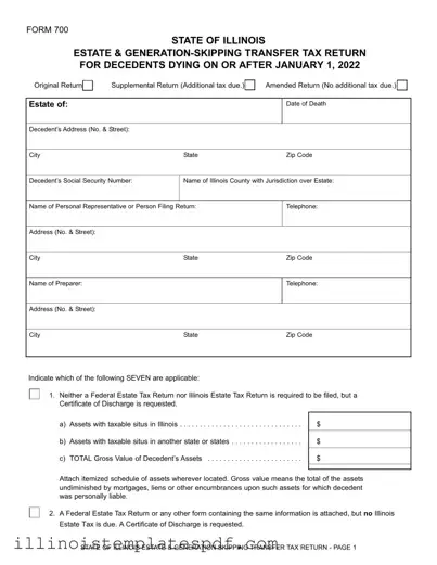 Official Illinois 700 Form in PDF