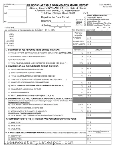 Official Illinois Ag990 Form in PDF