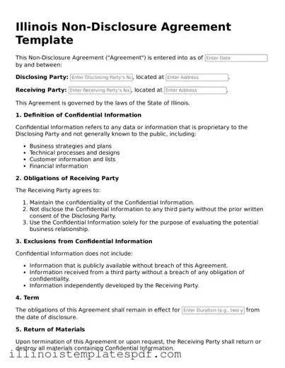 Illinois Non-disclosure Agreement Template