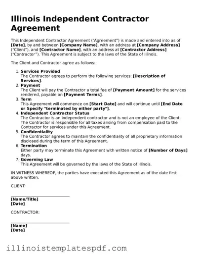 Illinois Independent Contractor Agreement Template