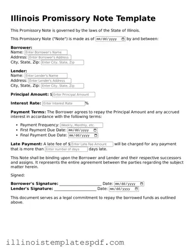 Illinois Promissory Note Template