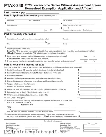 Official Illinois Ptax 340 Form in PDF