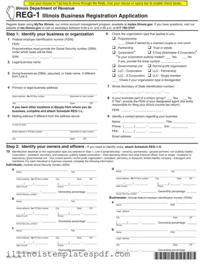 Official Illinois Reg 1 Form in PDF