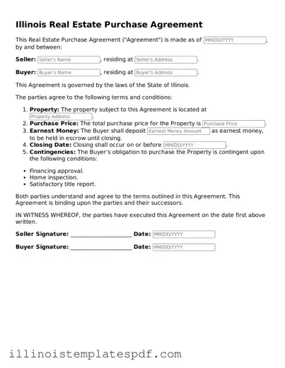 Illinois Real Estate Purchase Agreement Template