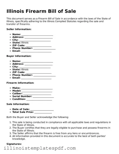 Illinois Firearm Bill of Sale Template