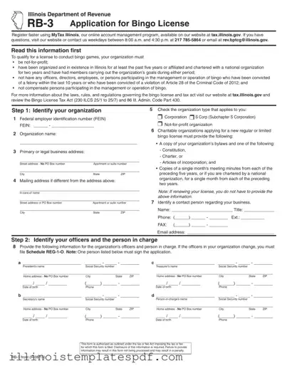 Official Rb 3 Illinois Form in PDF