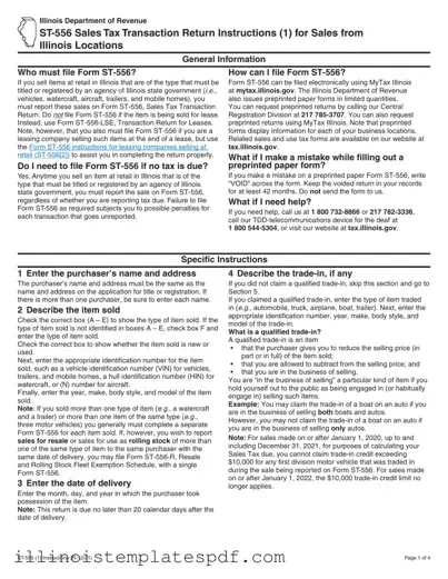 Official St 556 Illinois Form in PDF